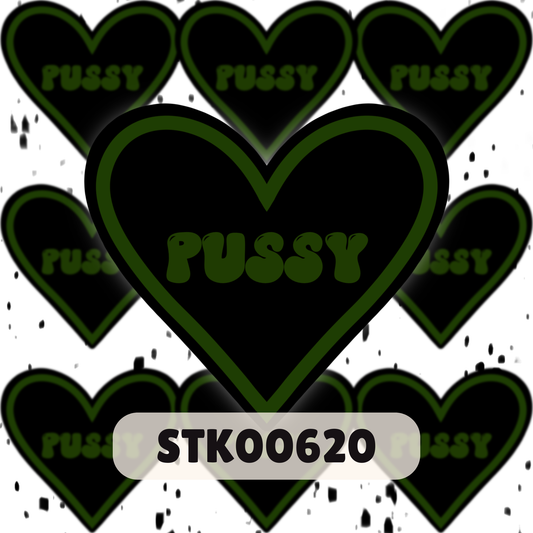 I Love Puss Stickers
