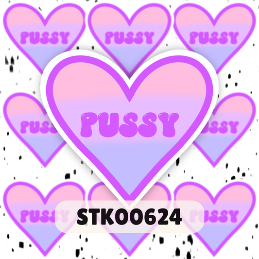 I Love Puss Stickers