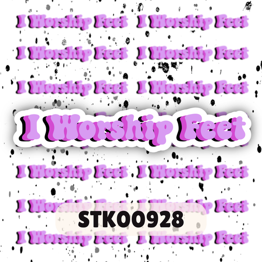I Worship Feet Stickers