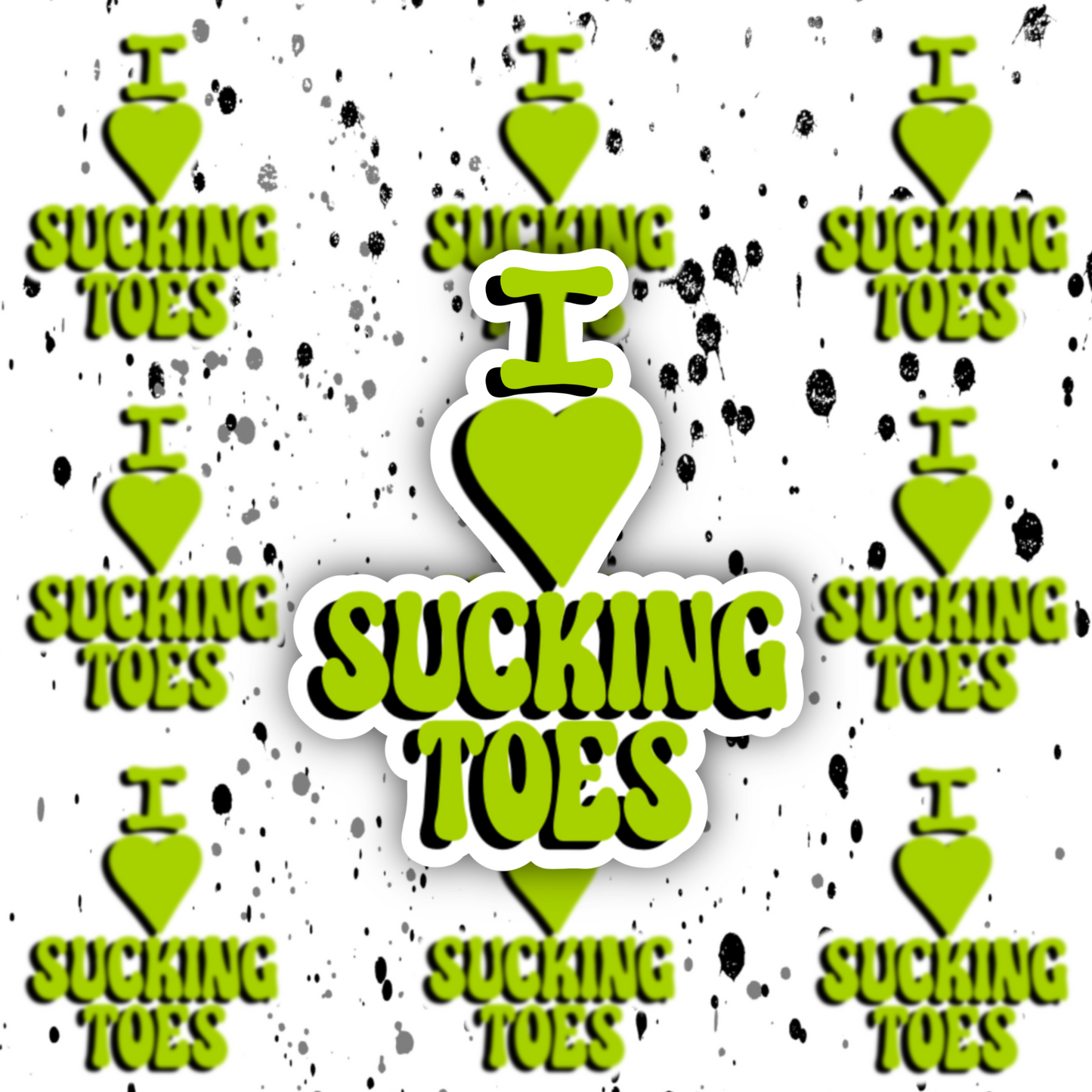 I Love Toes Sticker