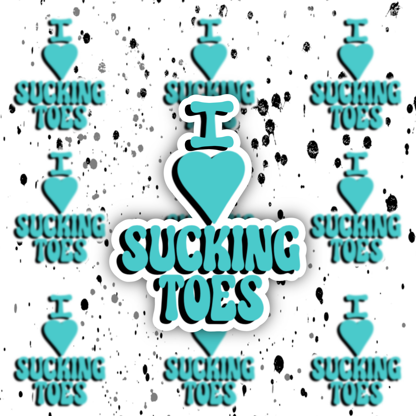 I Love Toes Sticker