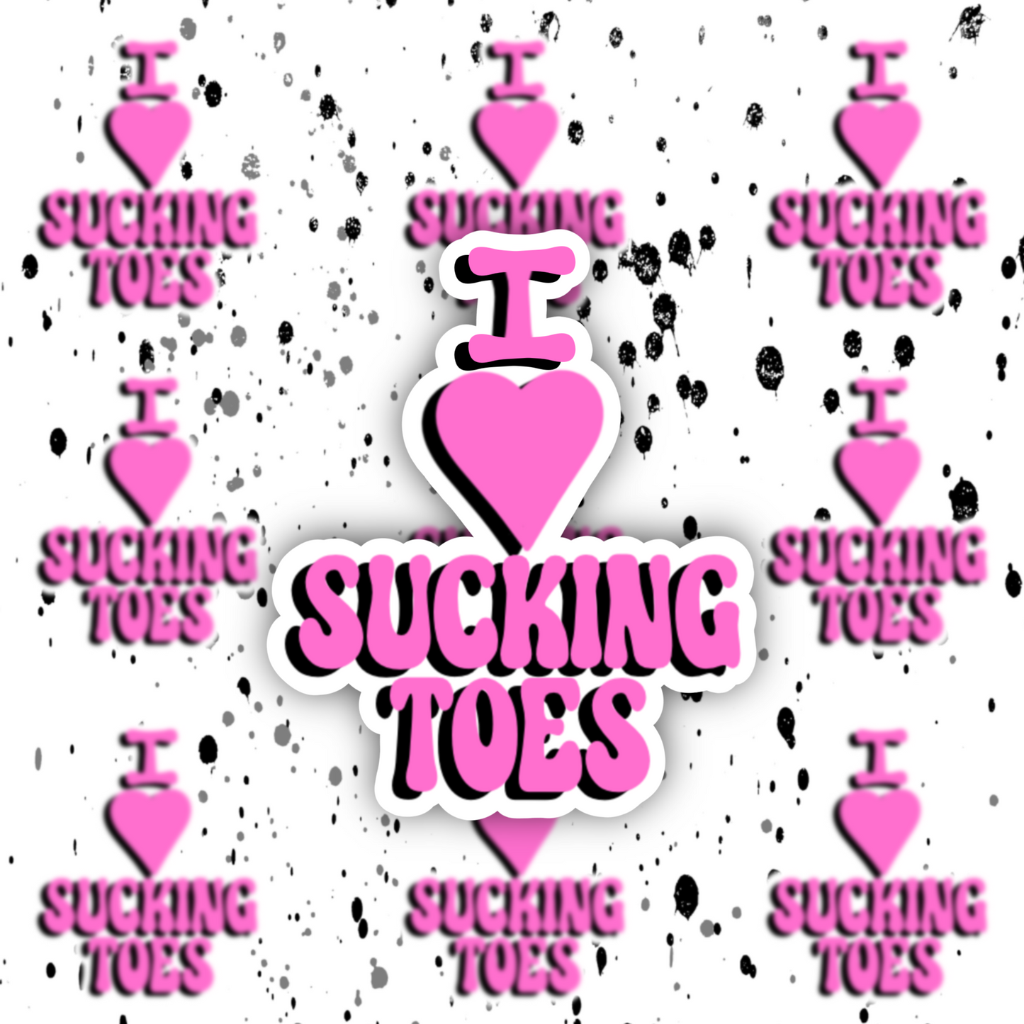 I Love Toes Sticker