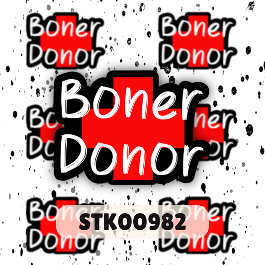 Boner Donor Stickers