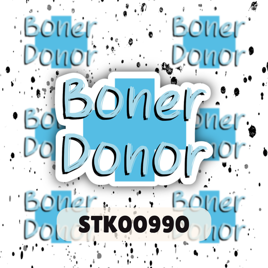 Boner Donor Stickers
