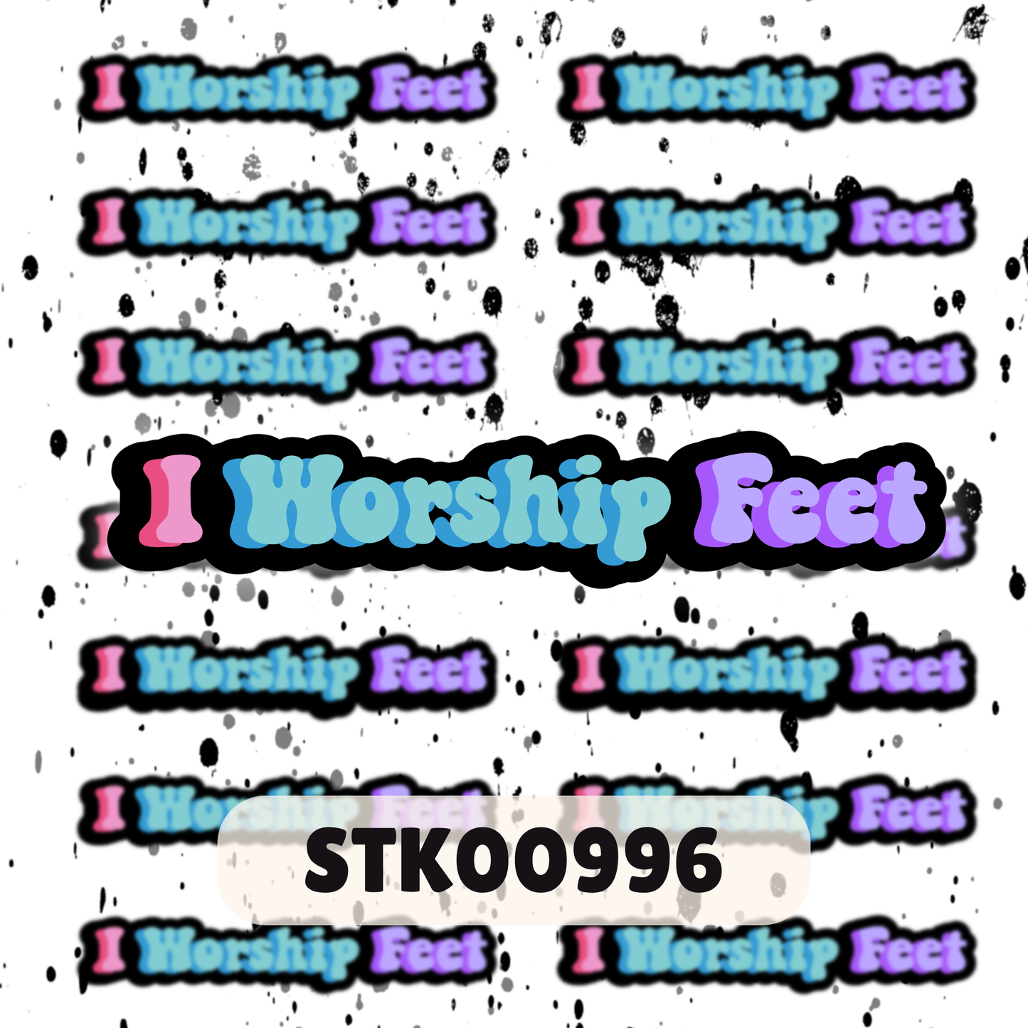 I Worship Feet Stickers