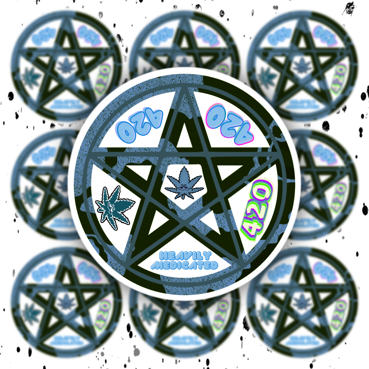 420 Pentagram Sticker