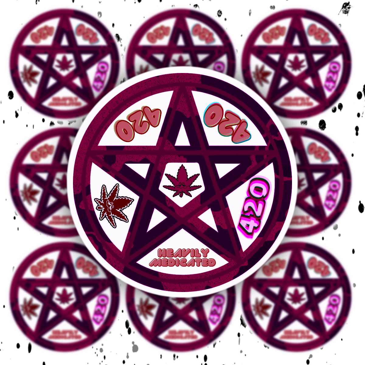 420 Pentagram Sticker