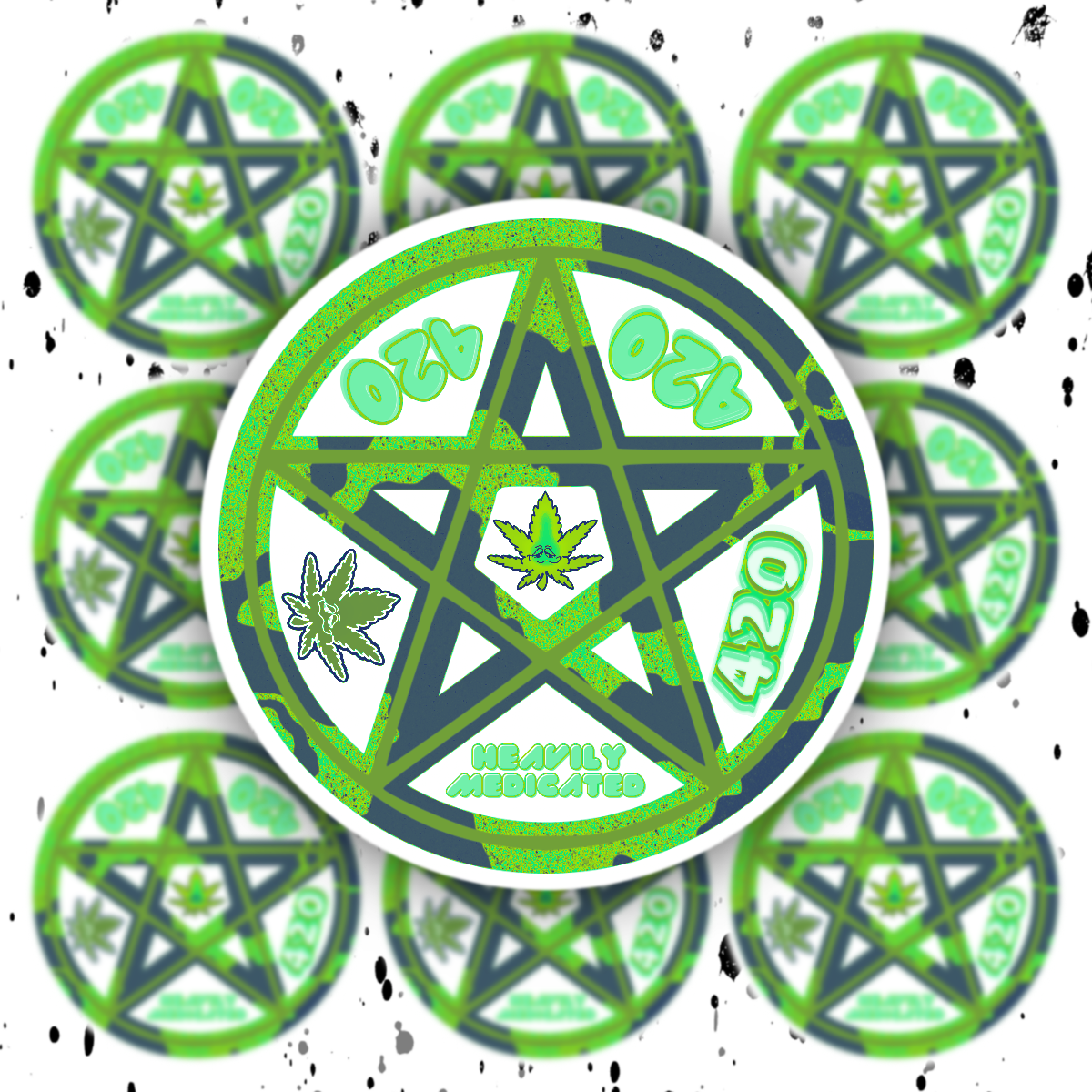 420 Pentagram Sticker