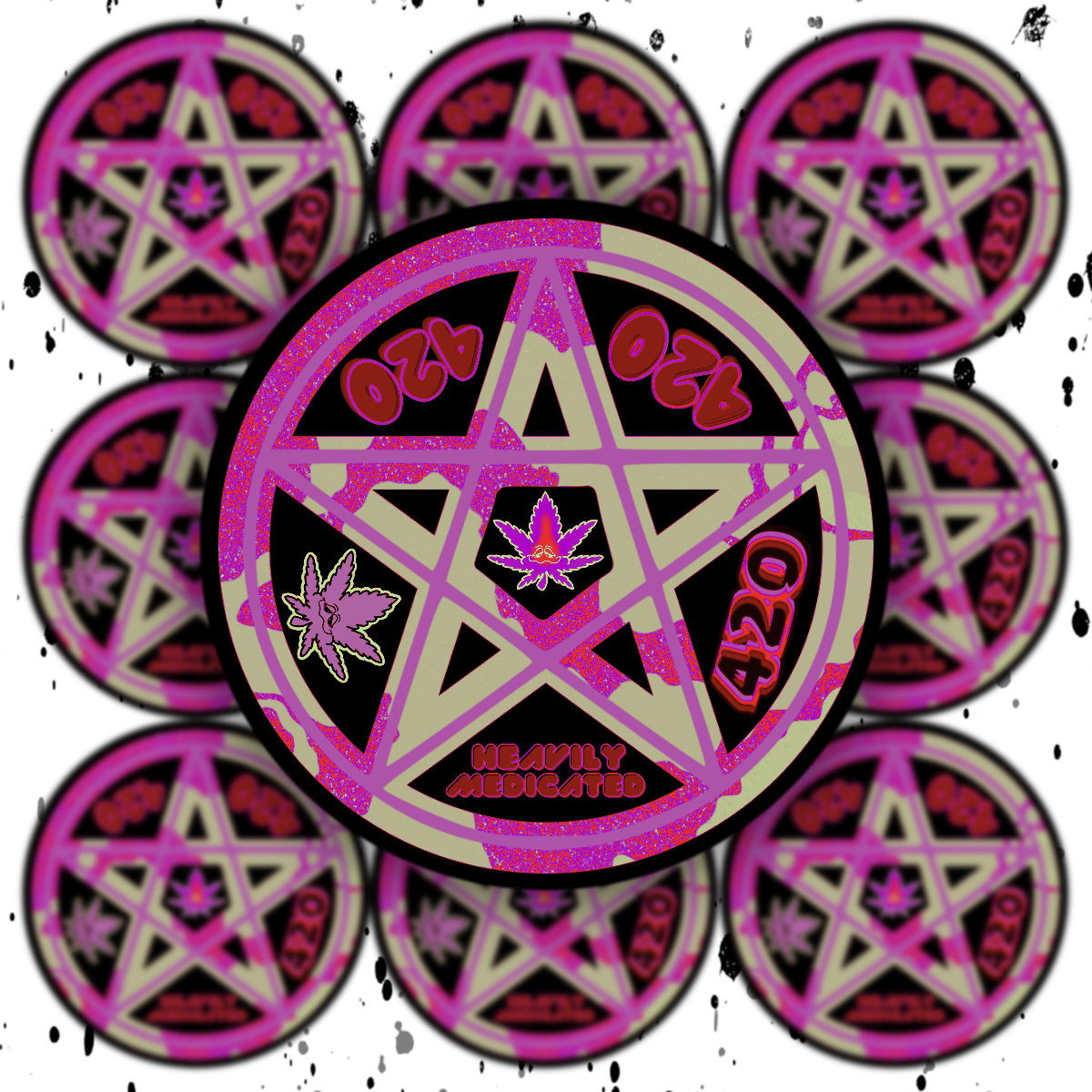 420 Pentagram Sticker