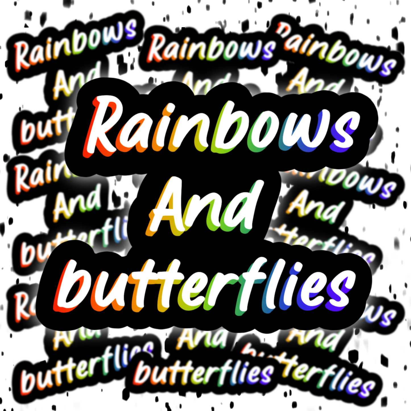 Rainbows And Butterflies Sticker