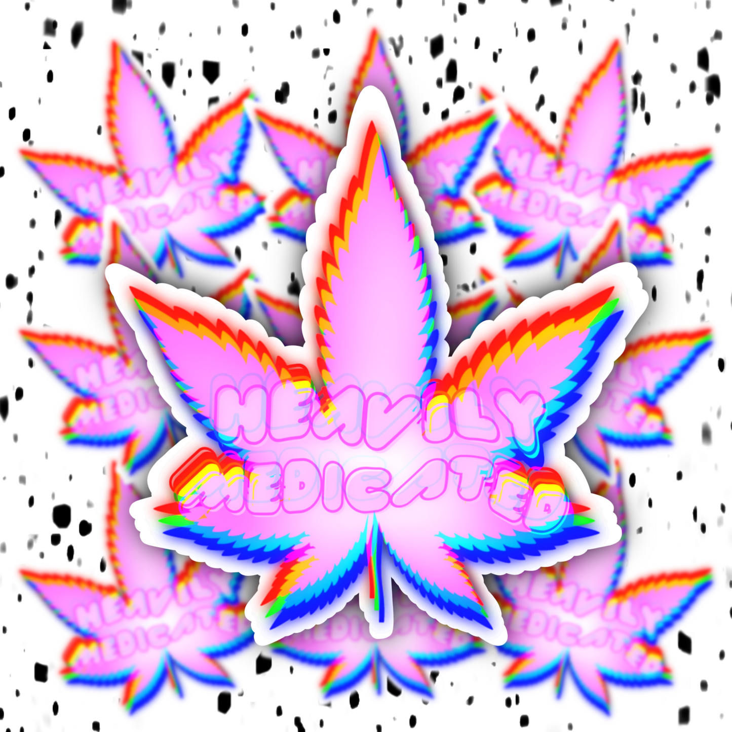 Heavily Medicated Sticker DRUG FRIENDLY
