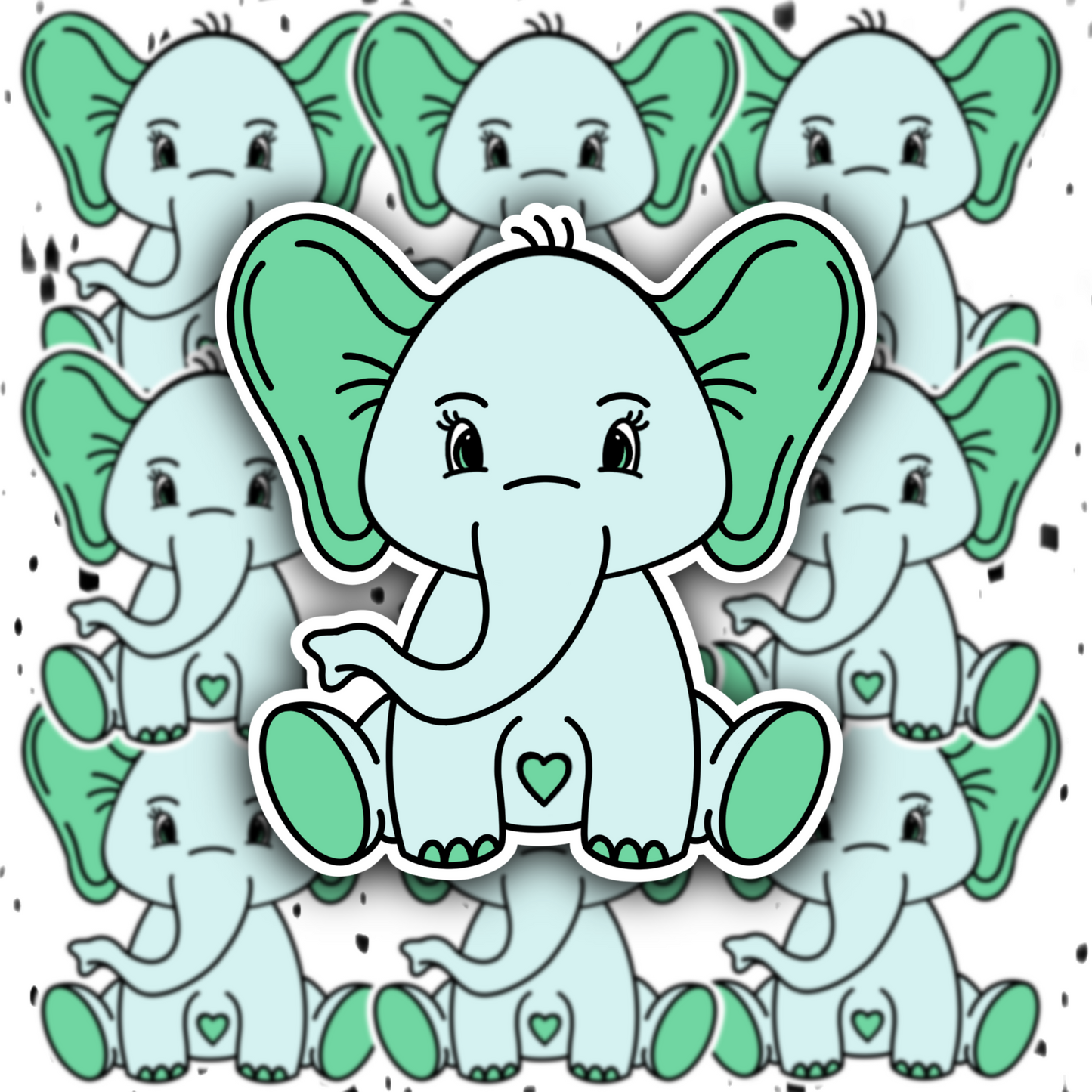 Pretty Elephant Sticker
