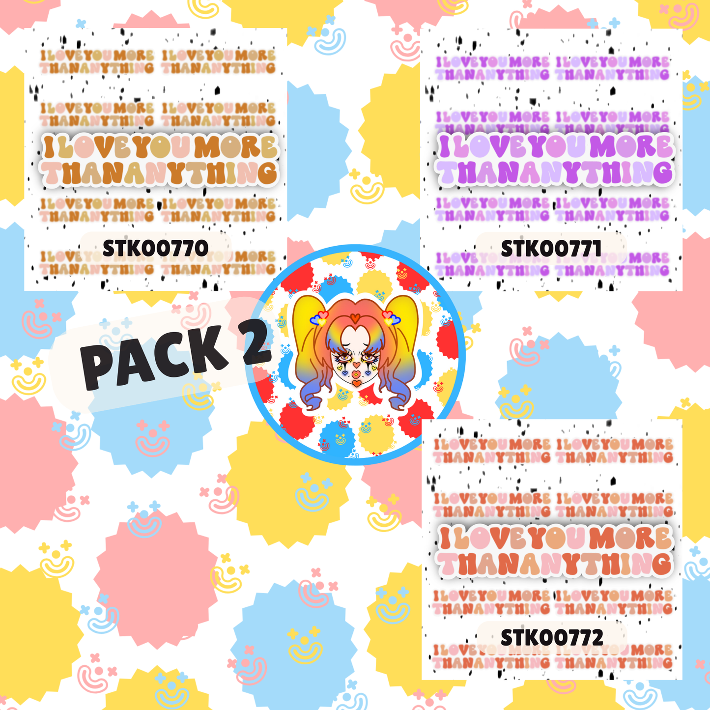 I Love You Stickers