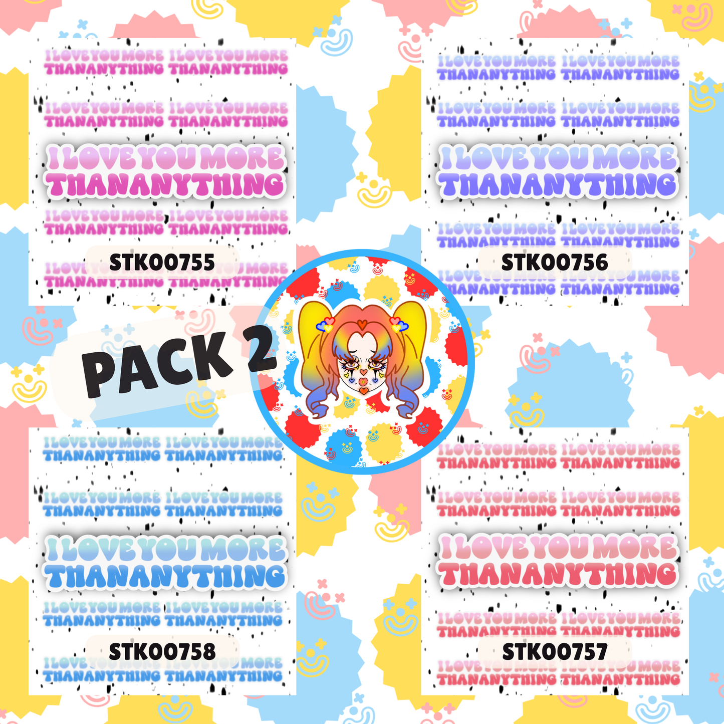 I Love You Stickers