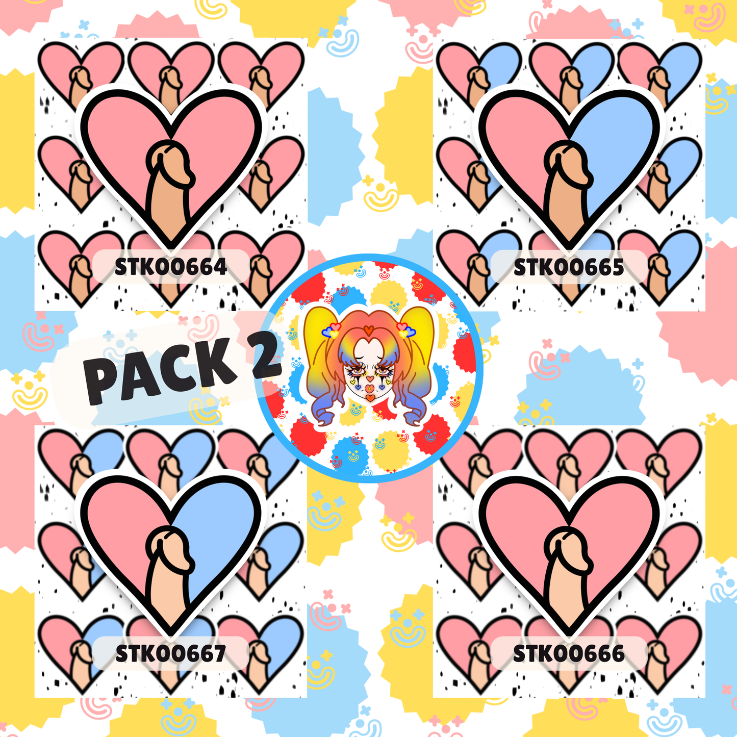 I Love Dihh Stickers