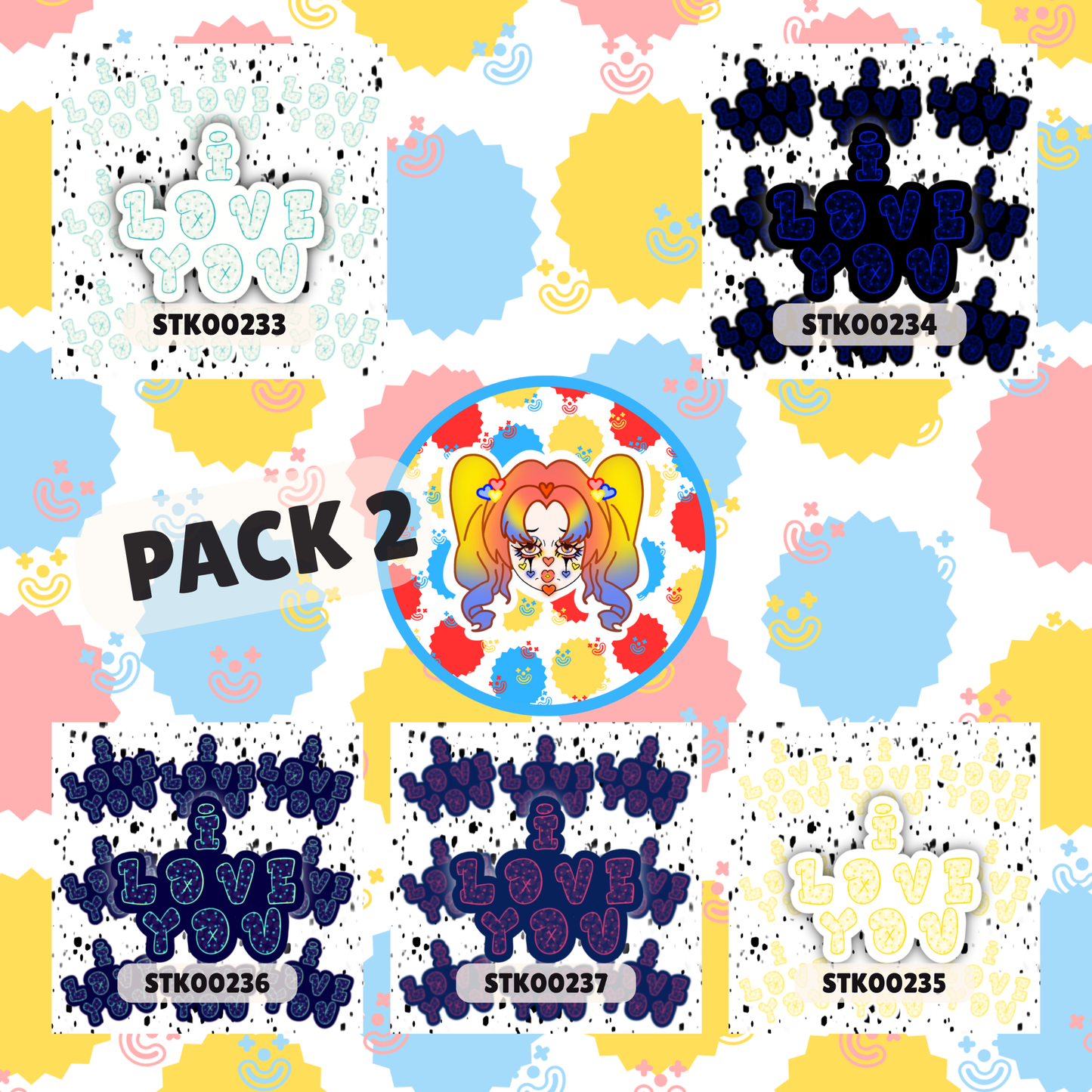 I Love You Stickers