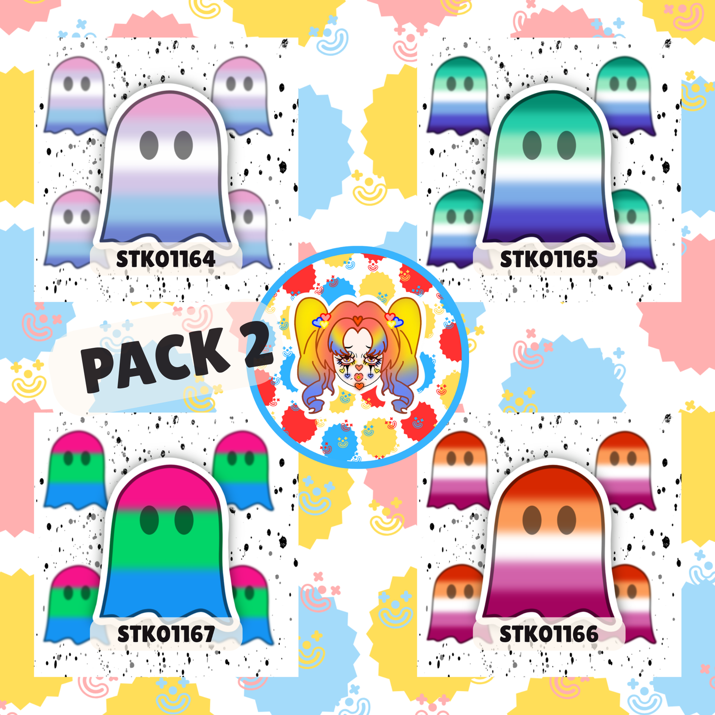 Pretty Ghost Stickers
