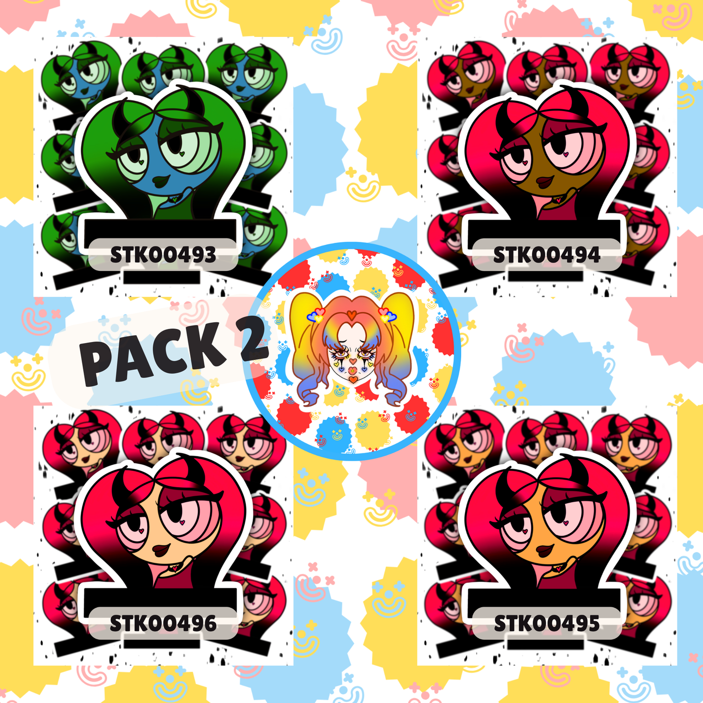 Devilish Beauty Stickers ~ Halloween Collections
