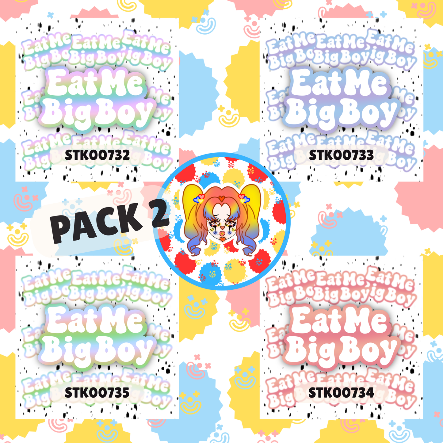 Eat Me Big Boy Stickers