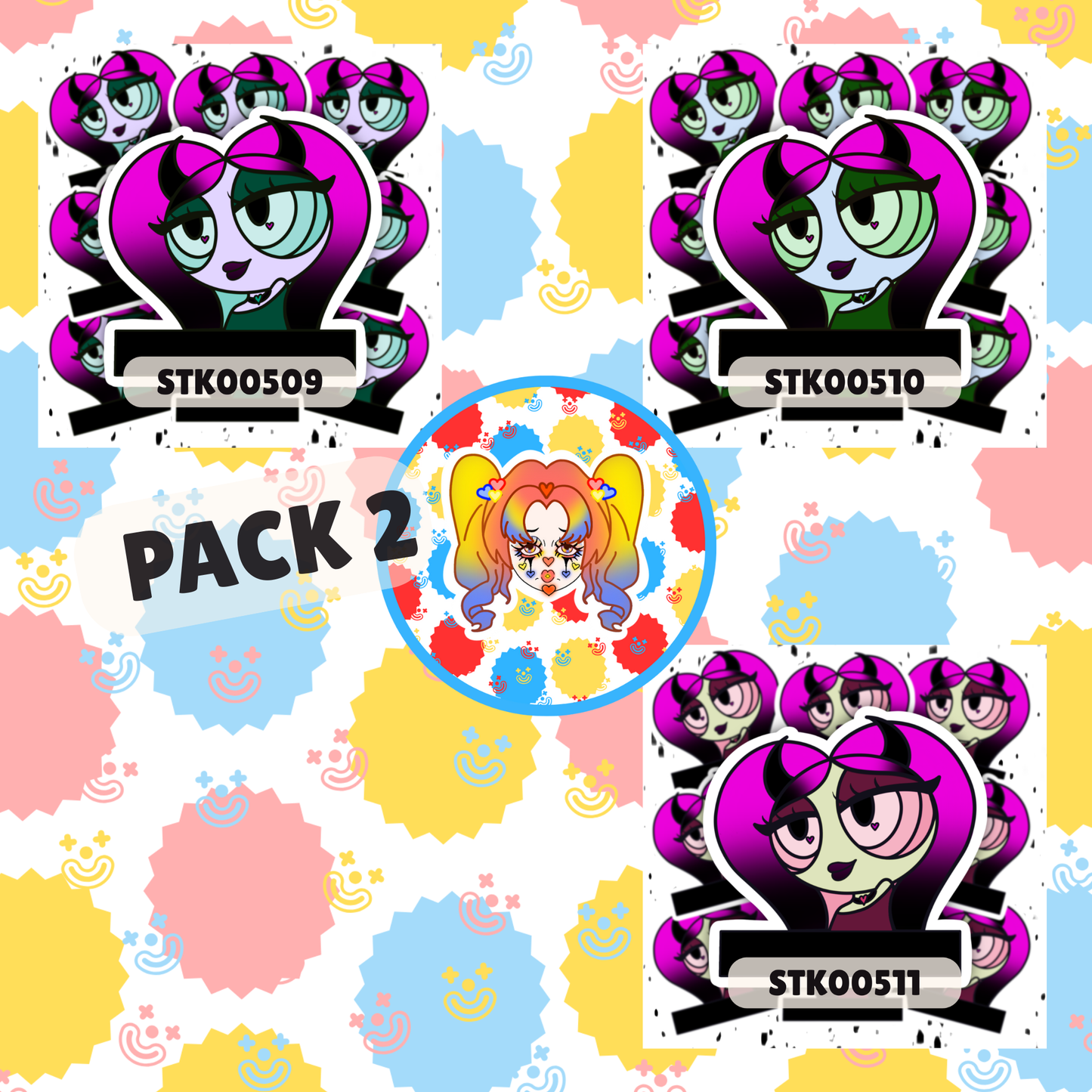 Devilish Beauty Stickers ~ Halloween Collection