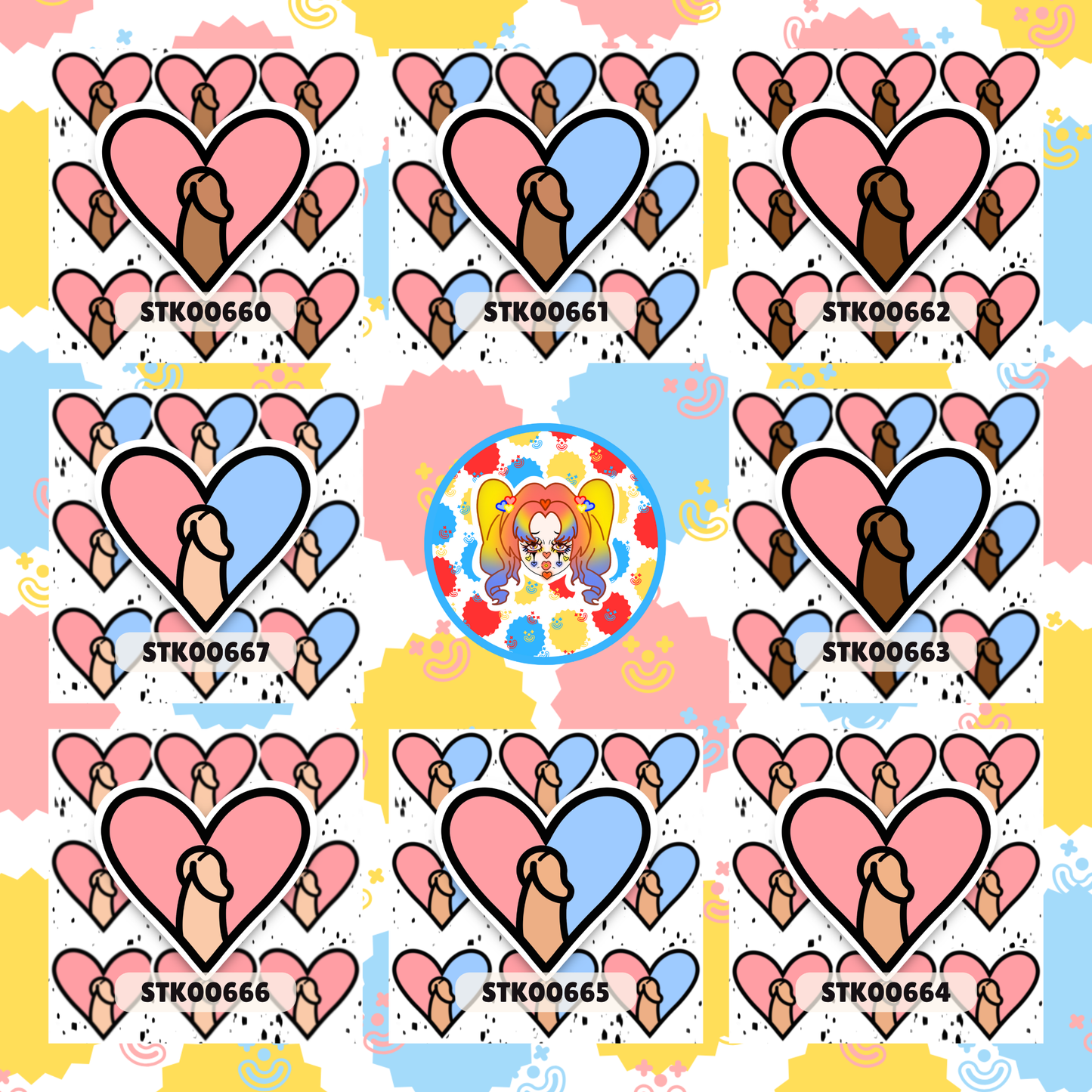 I Love Dihh Stickers