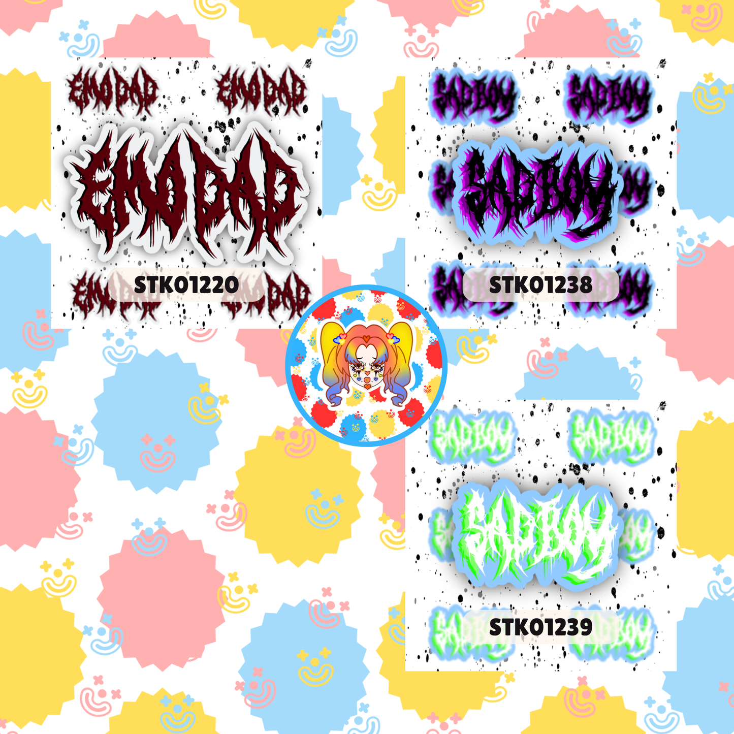 Emo Dad/ Sad Boy Stickers