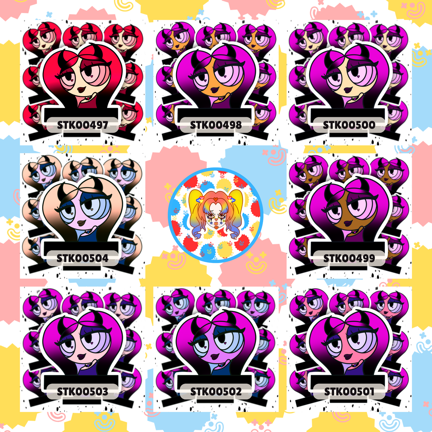 Devilish Beauty Stickers ~ Halloween Collection