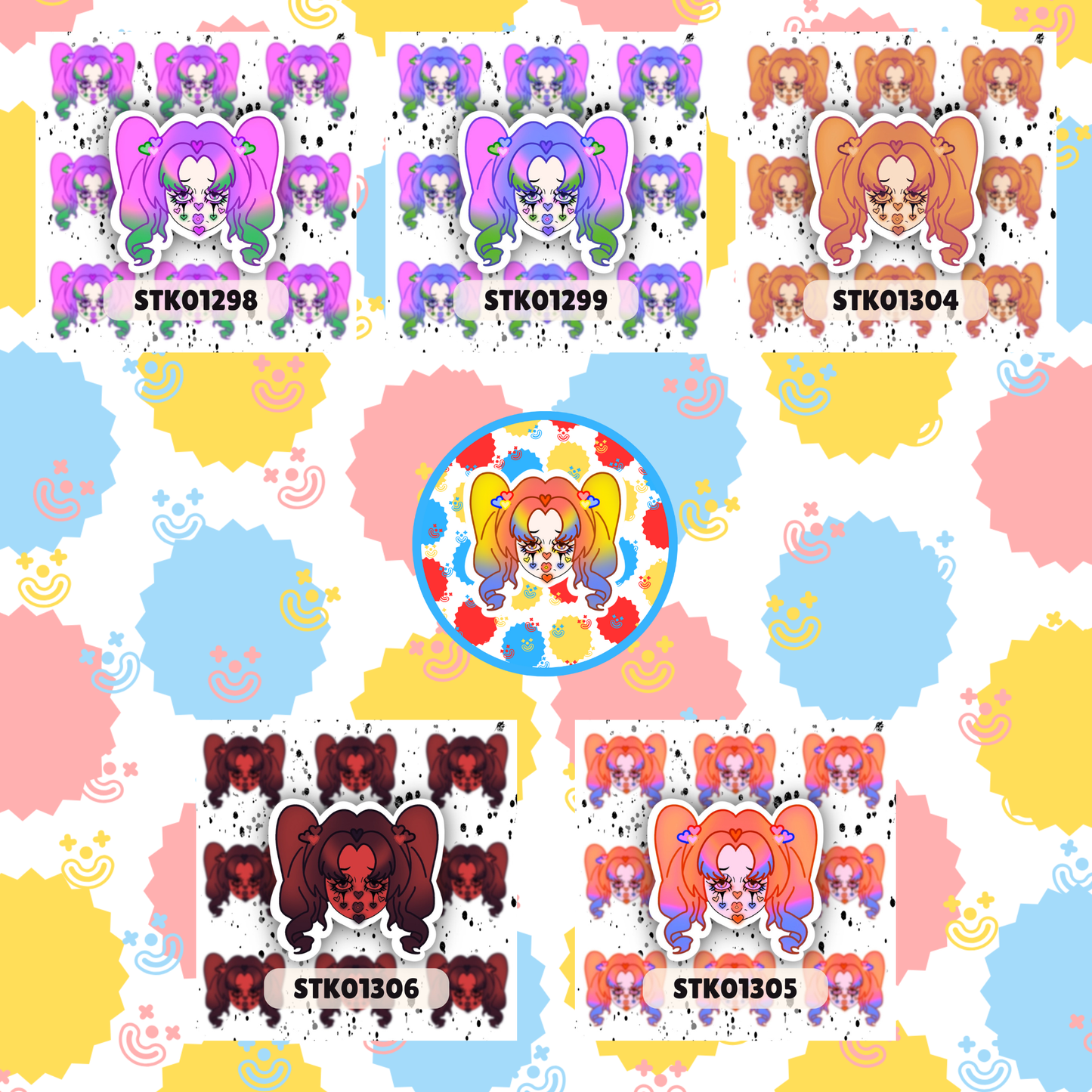 Clown Girl Sticker