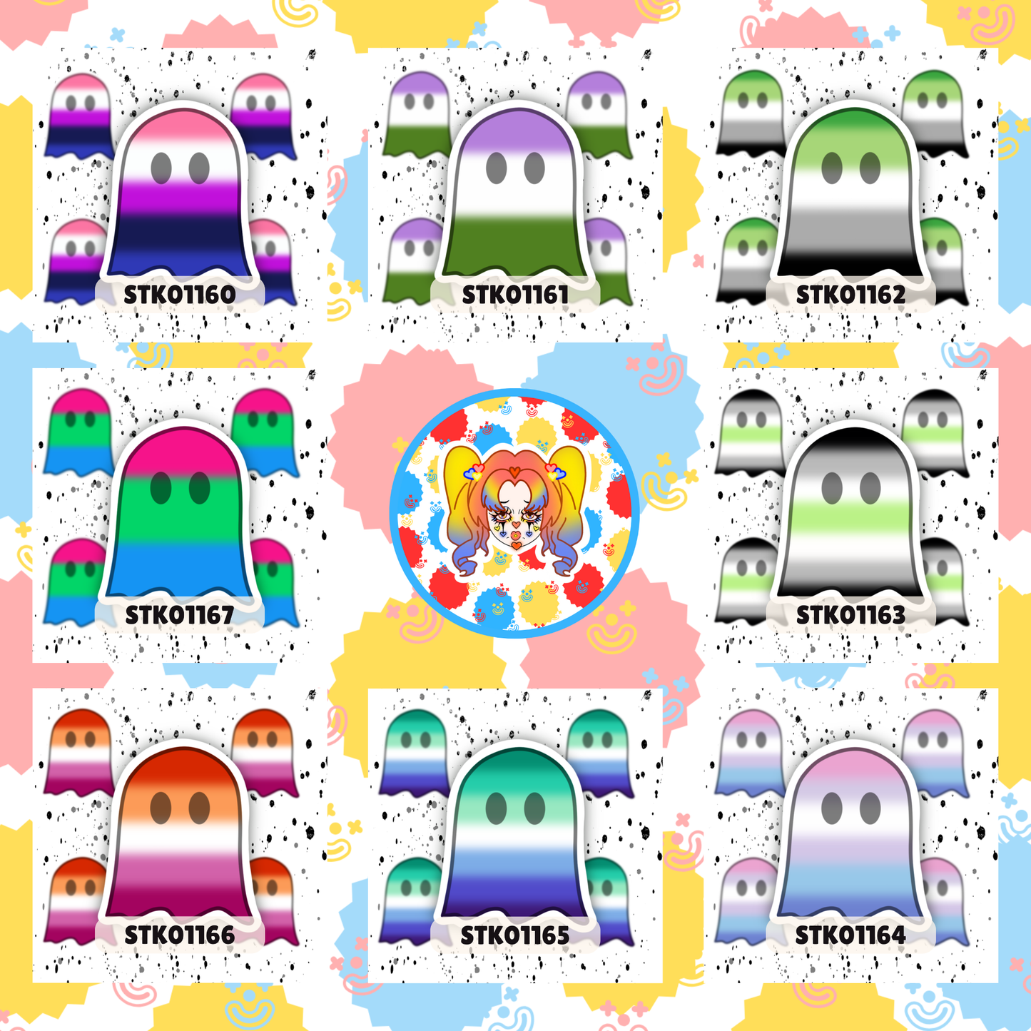 Pretty Ghost Stickers