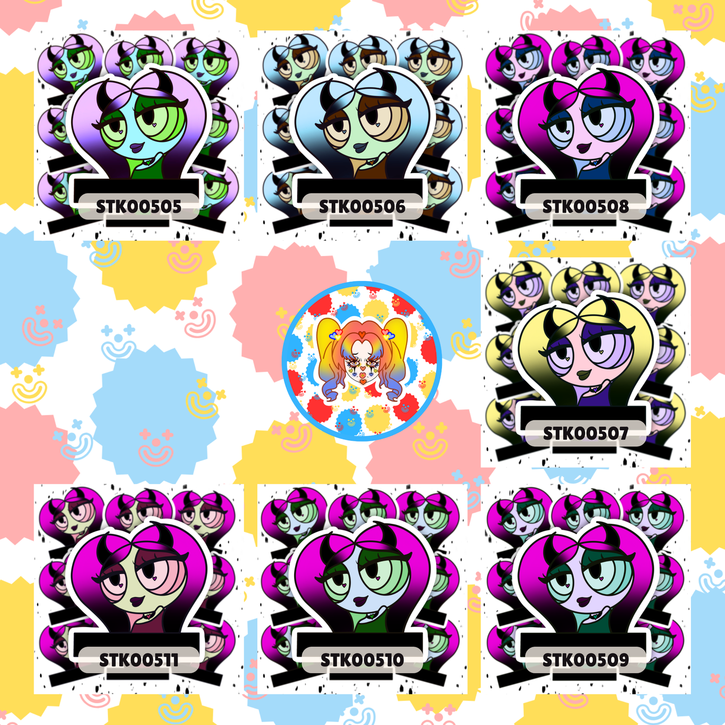 Devilish Beauty Stickers ~ Halloween Collection