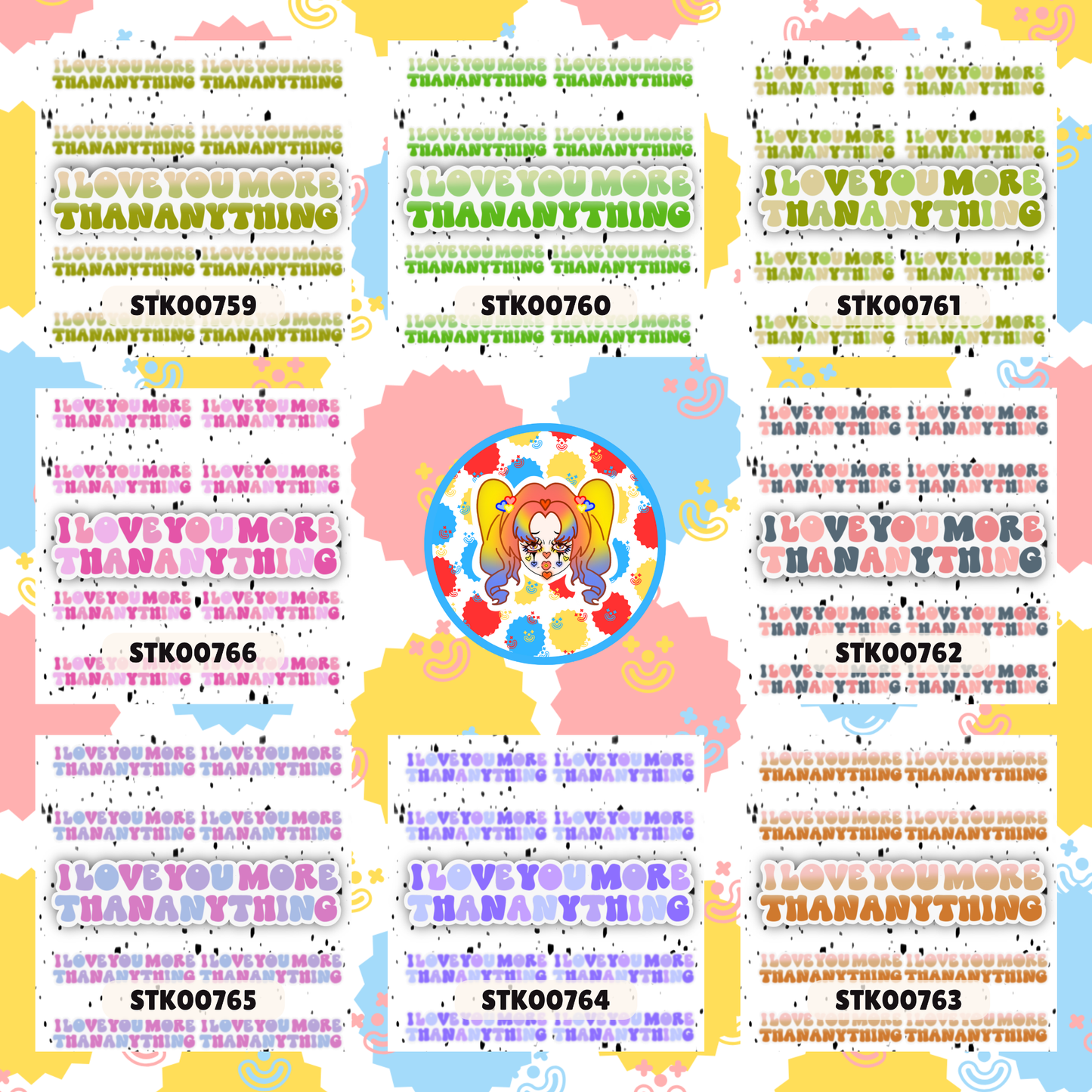 I Love You Stickers