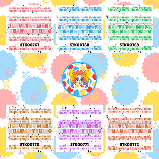 I Love You Stickers