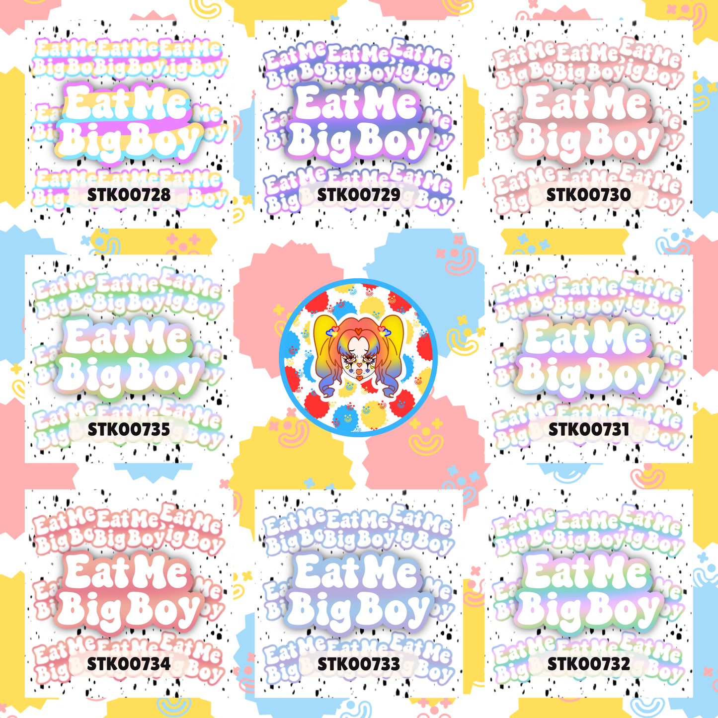 Eat Me Big Boy Stickers