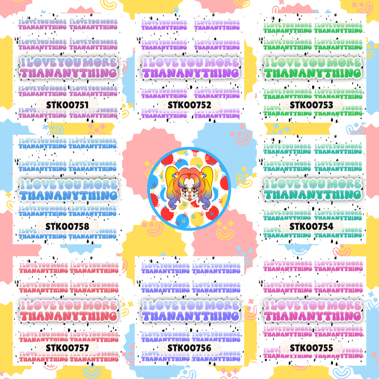 I Love You Stickers