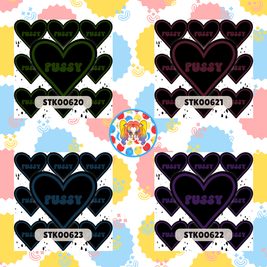 I Love Puss Stickers