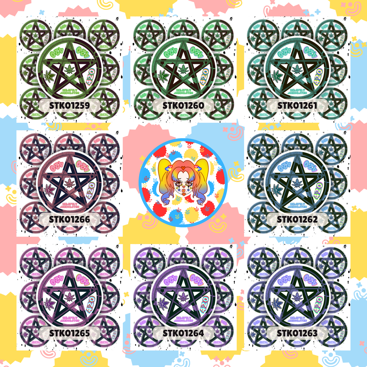 420 Pentacle Stickers
