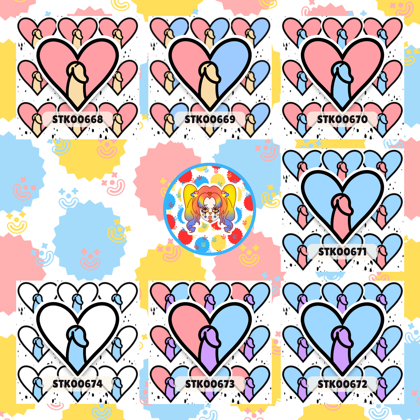 I love Dihh Stickers