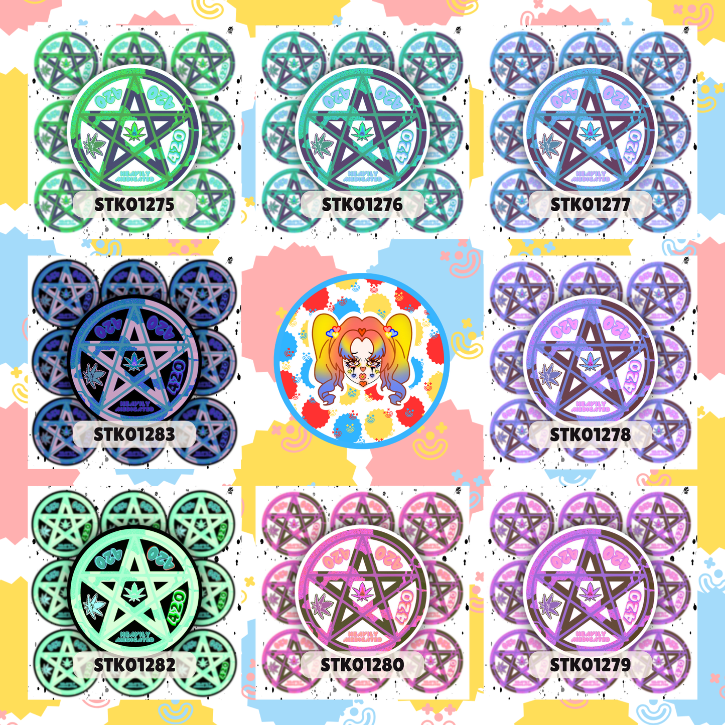 420 Pentacle Stickers