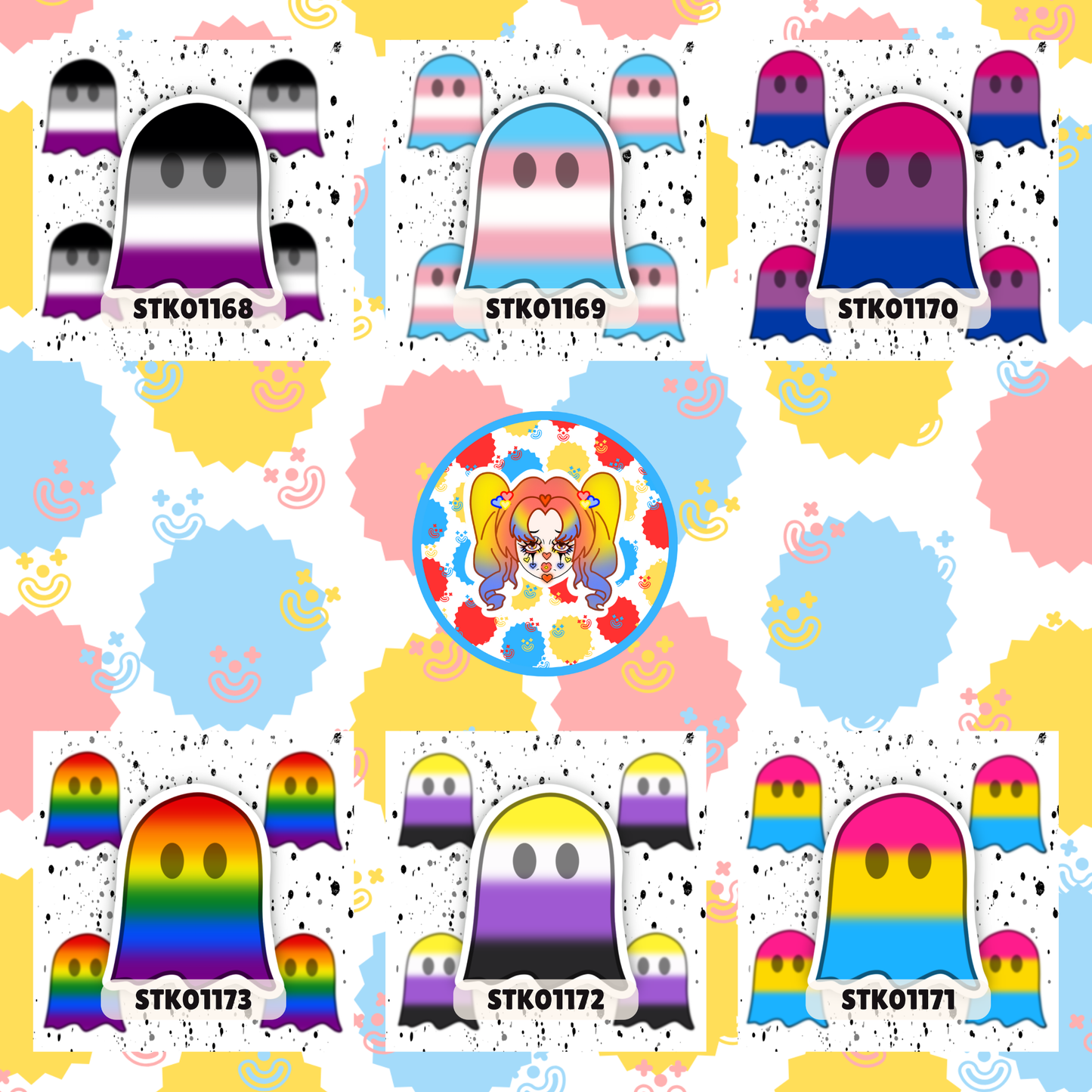 Pretty Ghost Stickers