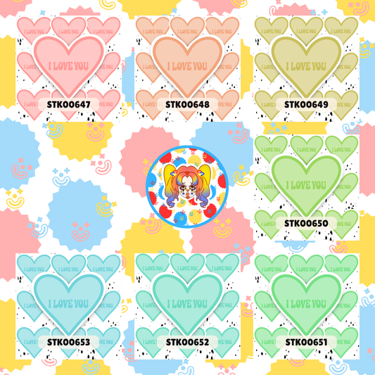 I Love You Stickers