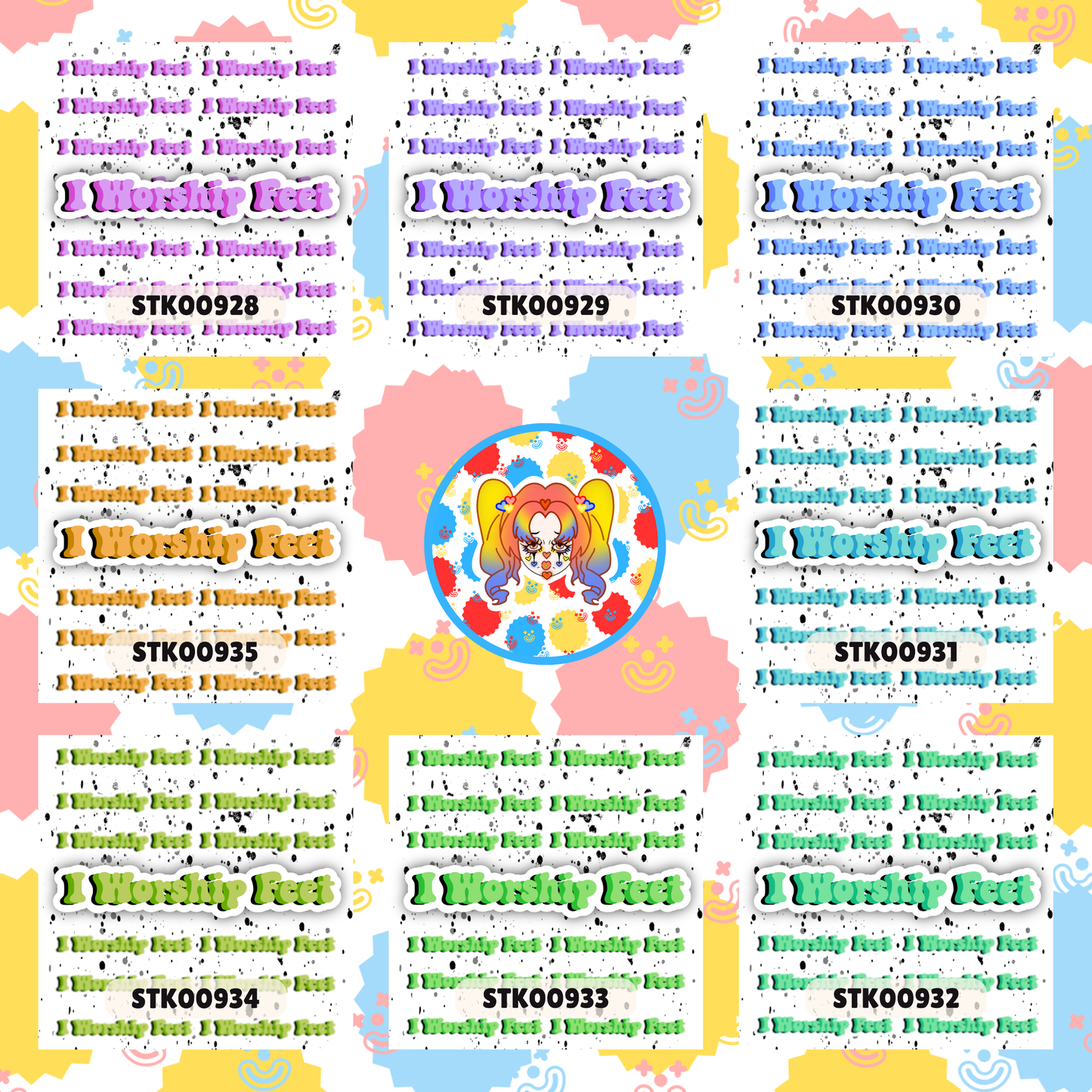 I Worship Feet Stickers