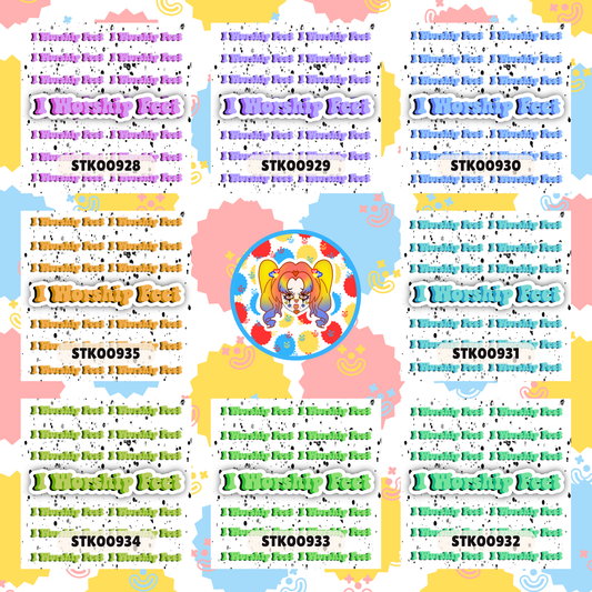 I Worship Feet Stickers