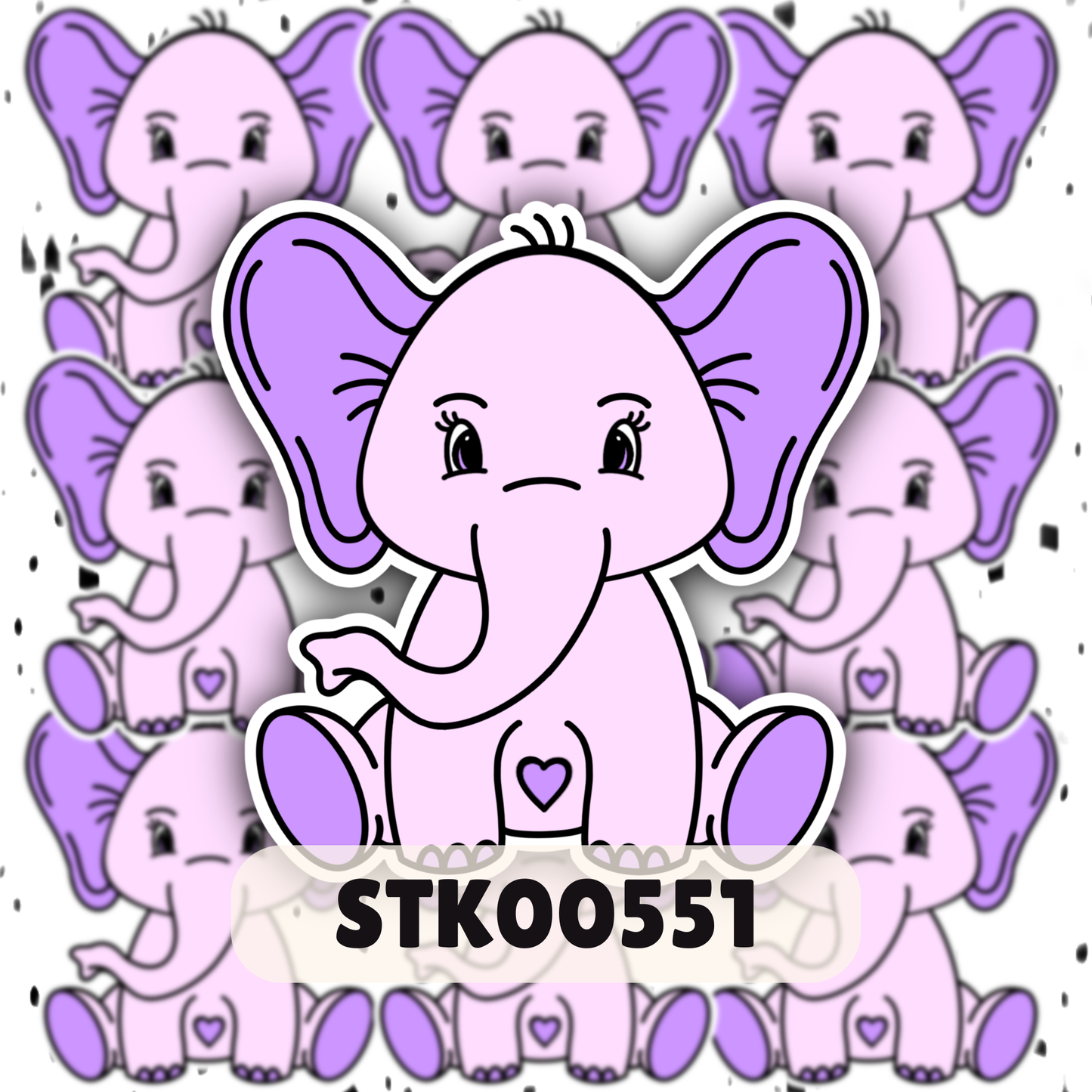 Pretty Elephant Stickers