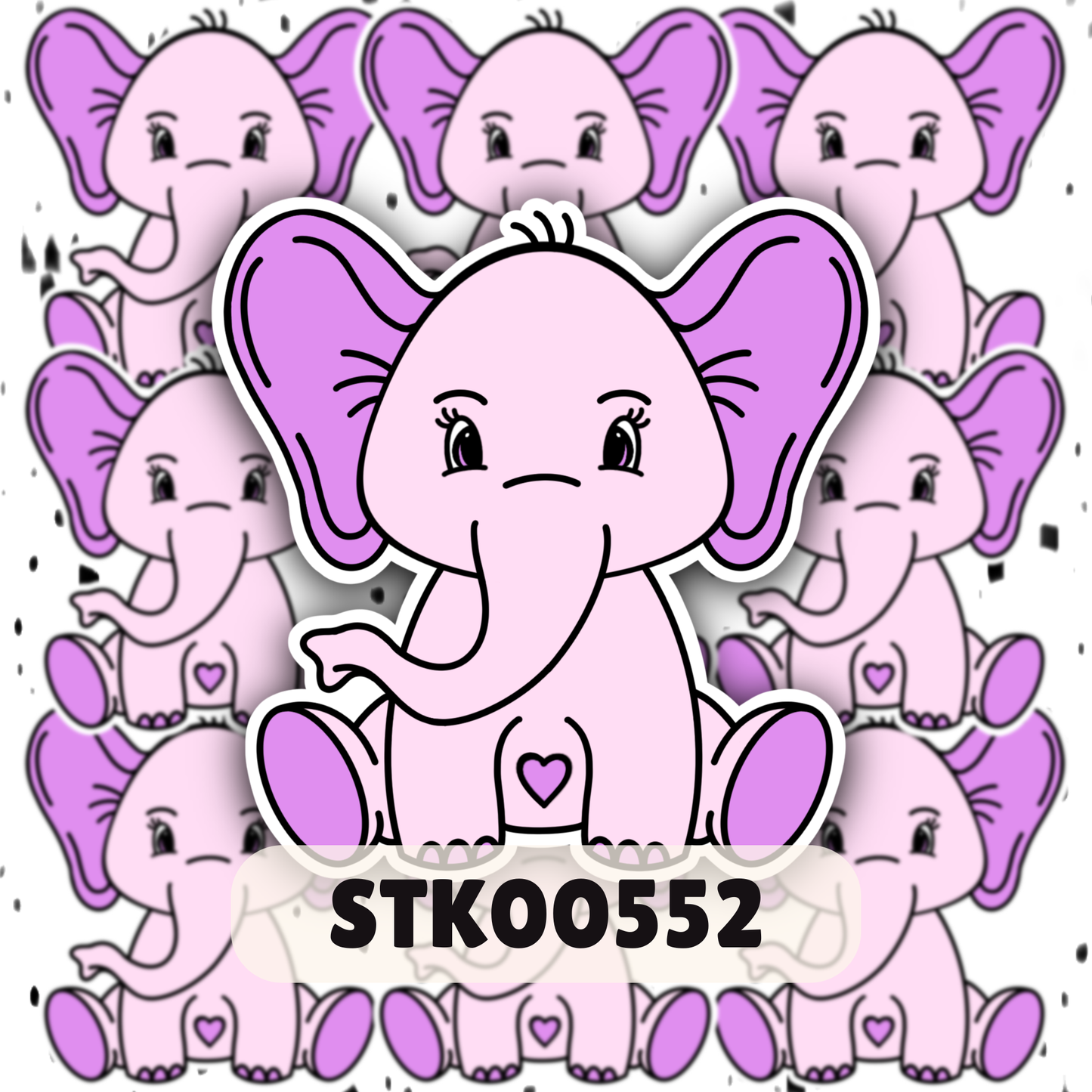 Pretty Elephant Stickers