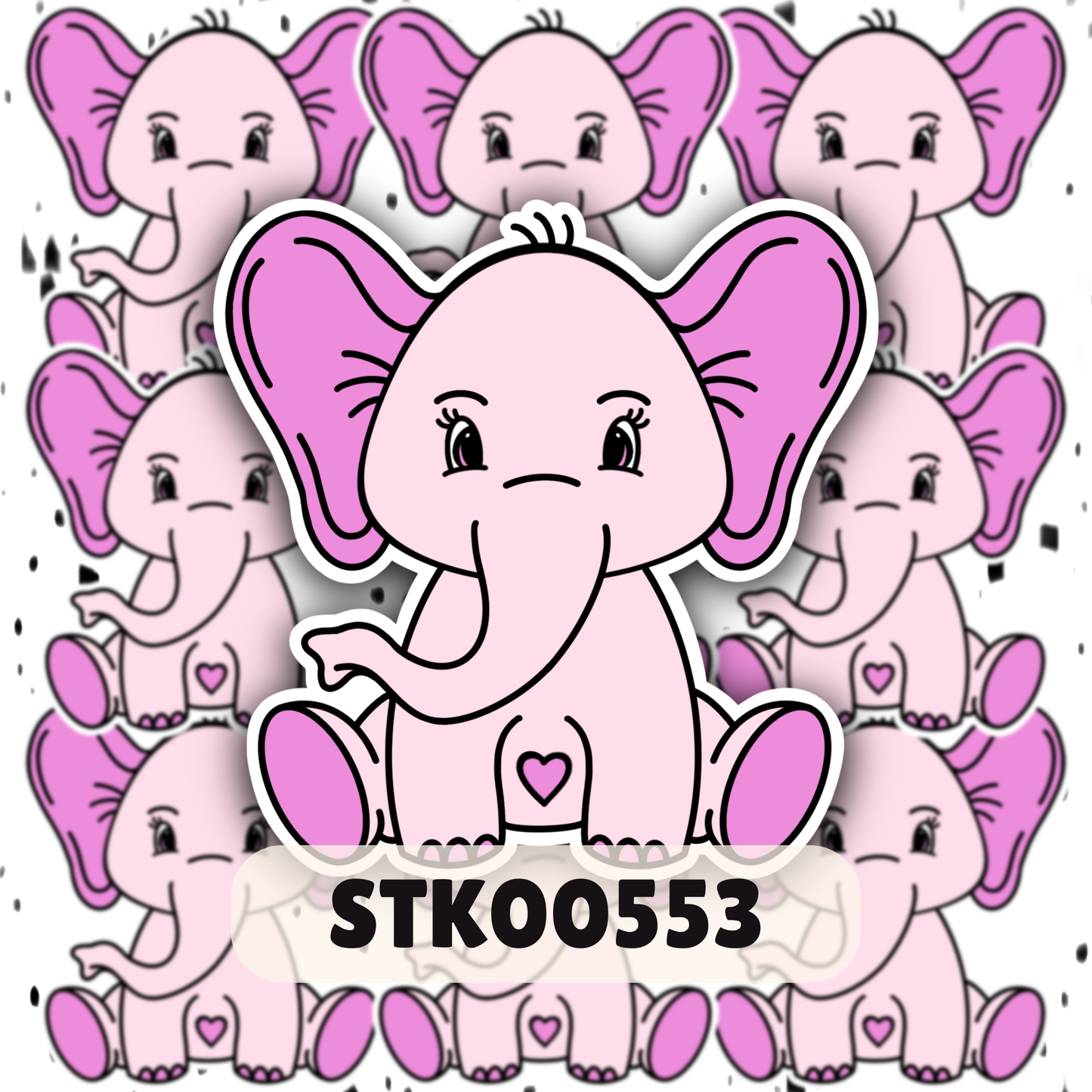 Pretty Elephant Stickers