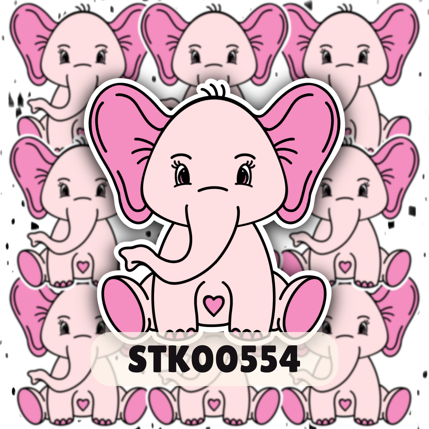 Pretty Elephant Stickers