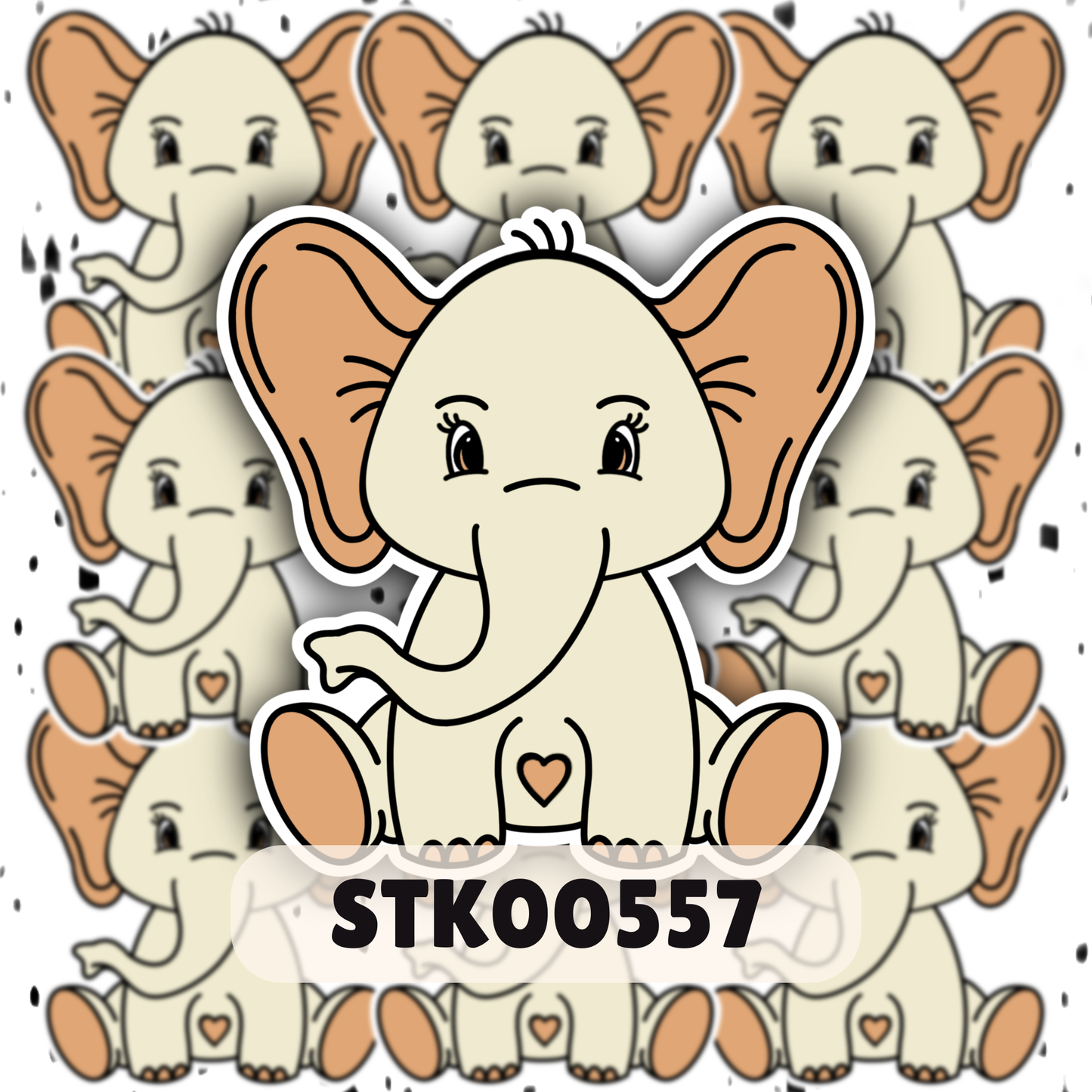 Pretty Elephant Stickers