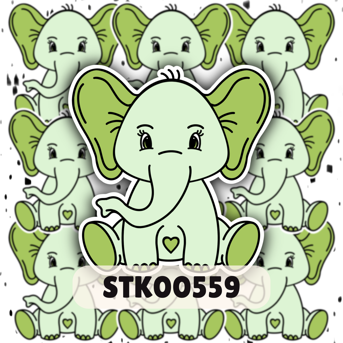 Pretty Elephant Stickers
