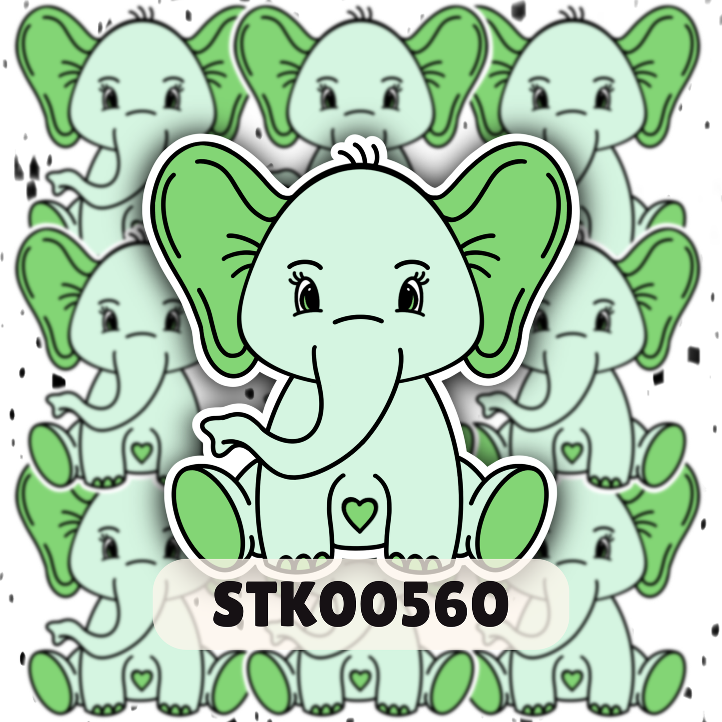 Pretty Elephant Stickers