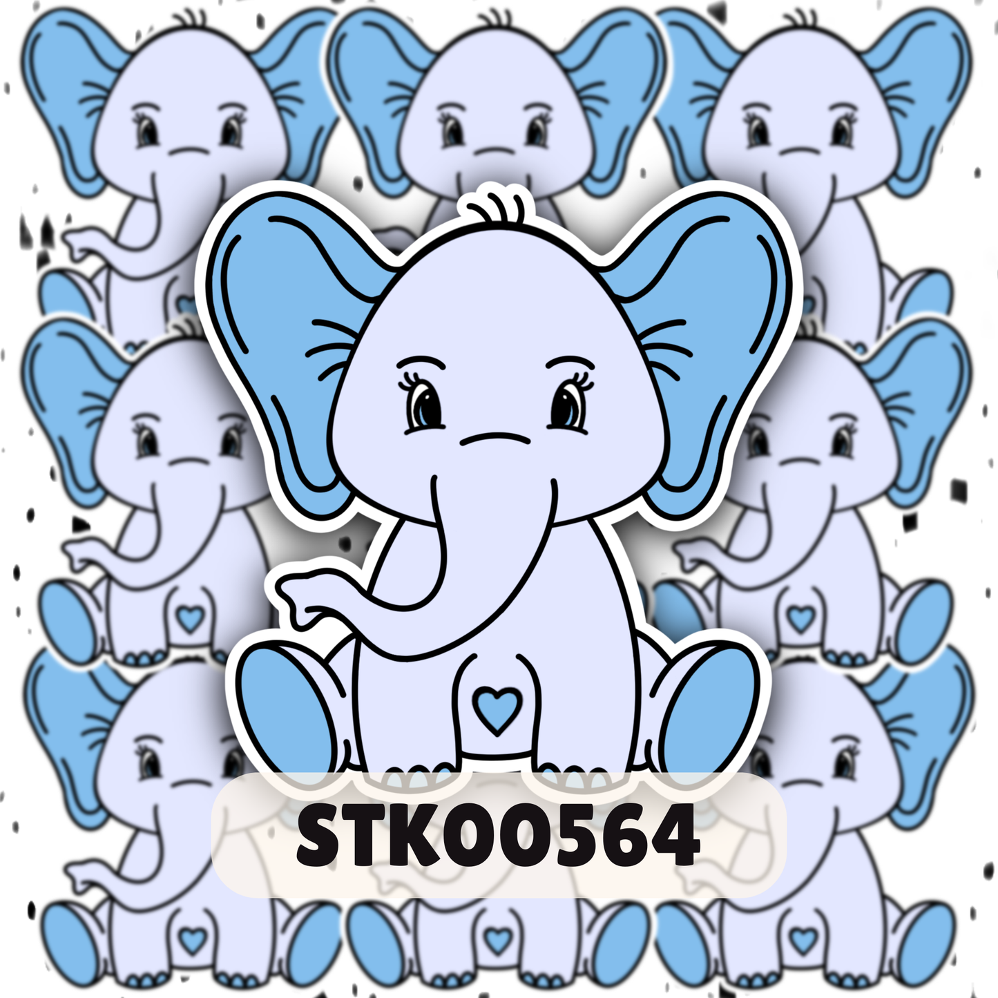 Pretty Elephant Stickers